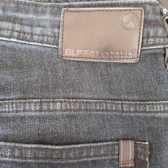 BUFFALO David Bitton Jack-X Slim Straight Stretch Dark Blue Jeans Men's Sz 38 - Picture 9 of 9